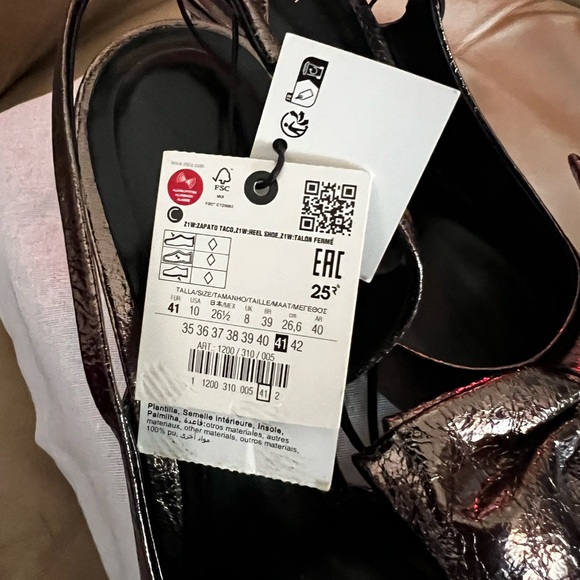 Zara metallic bow heels - Picture 7 of 8